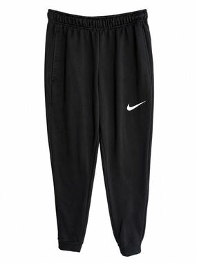 Nike Black Jogger Sweatpants with White Swoosh